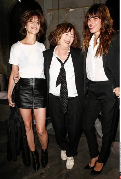 Jane Birkin avec ses deux filles Charlotte Gainsbourg et Lou Doillon, en 2016