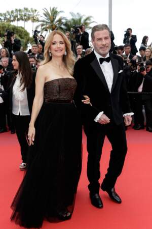 Les stars américaines John Travolta et Kelly Preston etrès chic à l'occasion du festival de Cannes 2018.