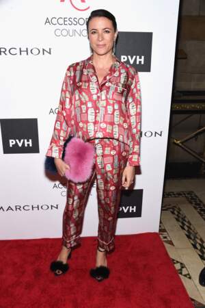 Garance Doré en pyjama sur le tapis rouge des Ace Awards à New York le 7 aout 2017