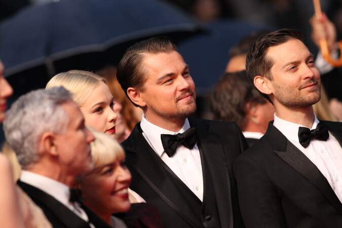 Carey Mulligan, Leonardo DiCaprio et Tobey Maguire au festival de Cannes en 2013