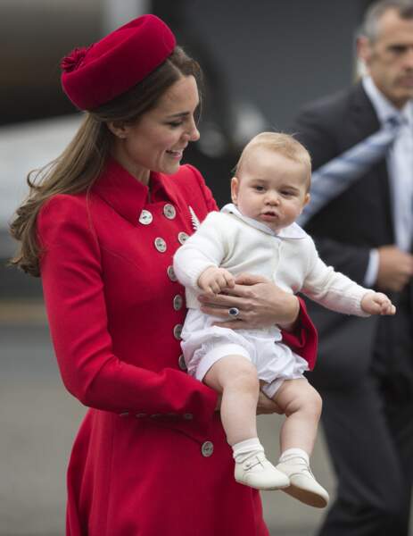 7 avril 2014: George arrive en Nouvelle-Zélande en famille