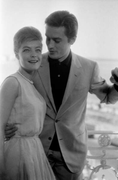 Alain Delon et Romy Schneider au Festival de Cannes en 1962