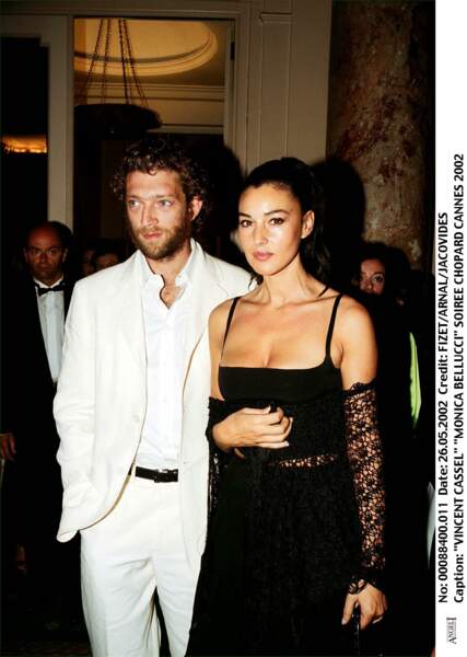 Monica Bellucci et Vincent Cassel lors d'une soirée Chopard en 2002