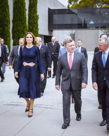 La reine Rania de Jordanie en visite à Canberra en Australie, le 22 novembre 2016