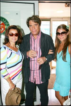 Bernard Tapie, sa femme et leur fille Sophie à Roland Garros en 2006.