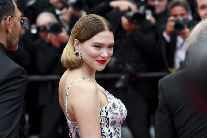 Léa Seydoux portait des bijoux Chopard ce mercredi 22 mai à Cannes