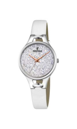 White, montre Festina, 99 € (festina.com)