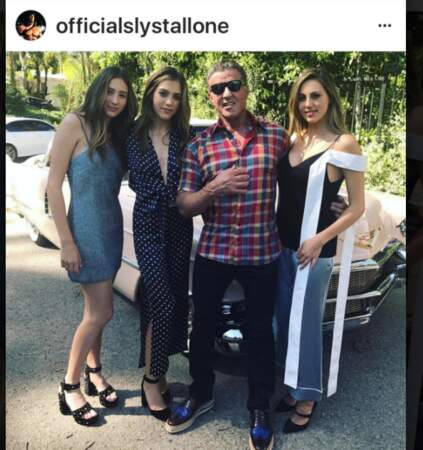 Sylvester Stallone et ses 3 filles, Sistine, Scarlett et Sophia