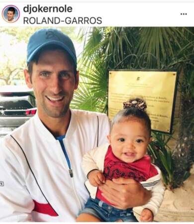 Novak Djokovic et Olympia la fille de Serena Williams