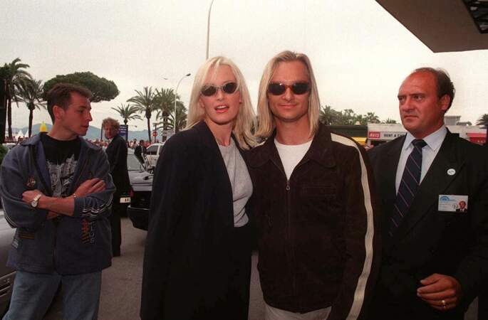 Estelle Lefébure et David Hallyday lors du 49e Festival de Cannes en 1996