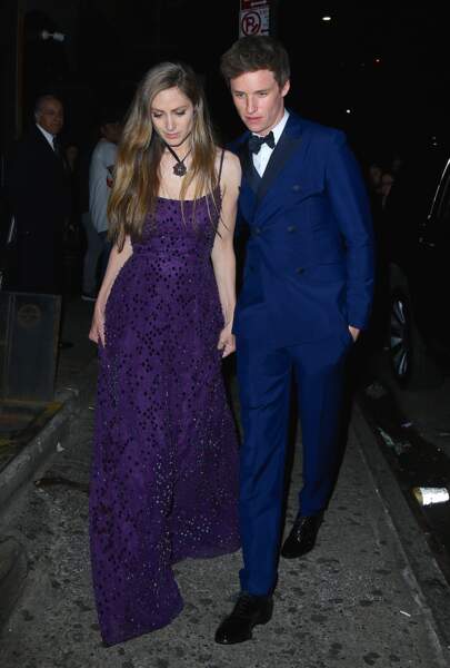 Hannah Bagshawe et son mari Eddie Redmayne à la sortie du nightclub "One Oak" à New York, le 1er mai 2017.