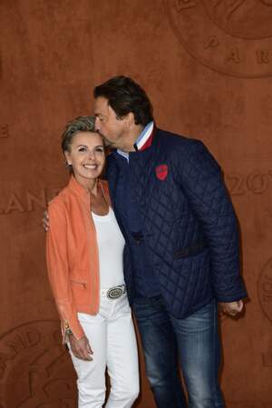Henri Leconte et sa femme Maia Leconte Valero au Village Roland Garros lors du tournoi de Roland-Garros 2019. Paris