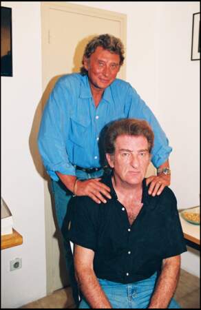 Eddy Mitchell et Johnny Hallyday à Ramatuelle en 1994