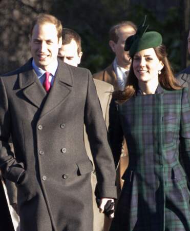 Les époux de Cambridge se rendent à la messe de Noël à Sandringham, le 25 décembre 2013