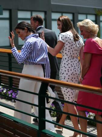 Première sortie entre "copines" pour Kate Middleton et Meghan Markle au tournoi de Wimbledon ce samedi 14 juillet.