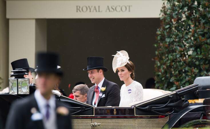 Le duc et la duchesse de Cambridge arrivent au Royal Ascot