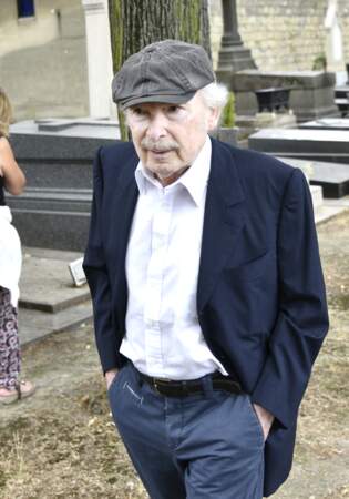 Popeck lors des obsèques de Claude Lanzmann au cimetière de Montparnasse le 12 juillet