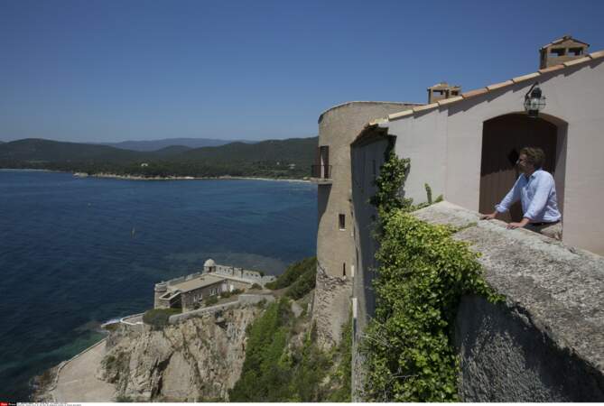 Vue depuis le fort de Brégançon, où Emmanuel et Brigitte Macron passent leurs vacances