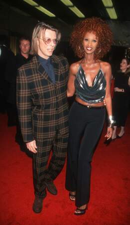 David Bowie et sa femme Iman à New York en 1999