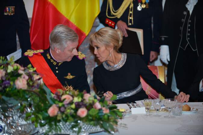 Brigitte Macron et le roi des Belges Philippe