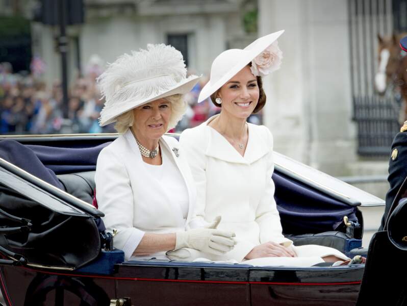 La duchesse de Cambridge présente au Trooping the Colour, célébrant les 90 ans de la reine, juin 2016
