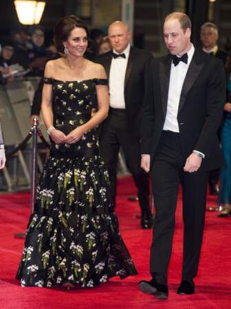 Le prince William et Kate Middleton, duchesse de Cambridge à la cérémonie des BAFTA le 12 février 2017