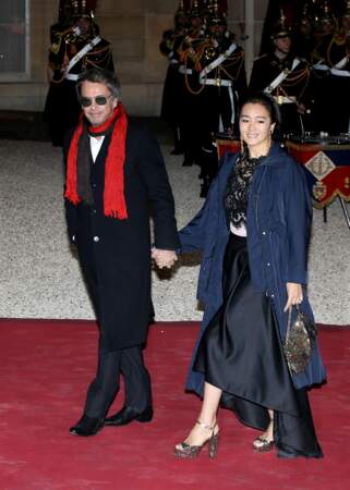 Jean-Michel Jarre et sa compagne Gong Li étaient conviés au dîner d'État organisé par Emmanuel Macron