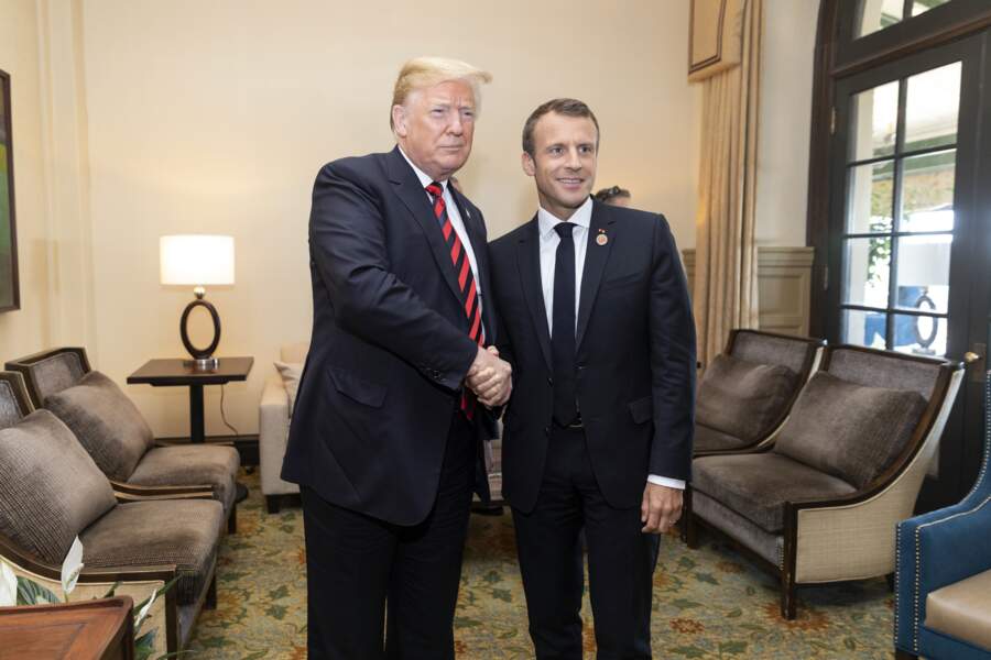 Donald Trump et Emmanuel Macron le 9 juin 2018