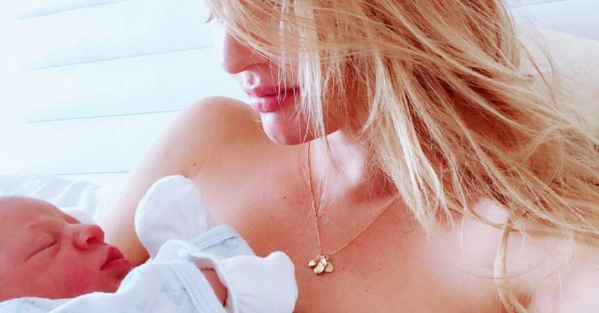 Candice Swanepoel et son fils Ariel, né en juin 2018