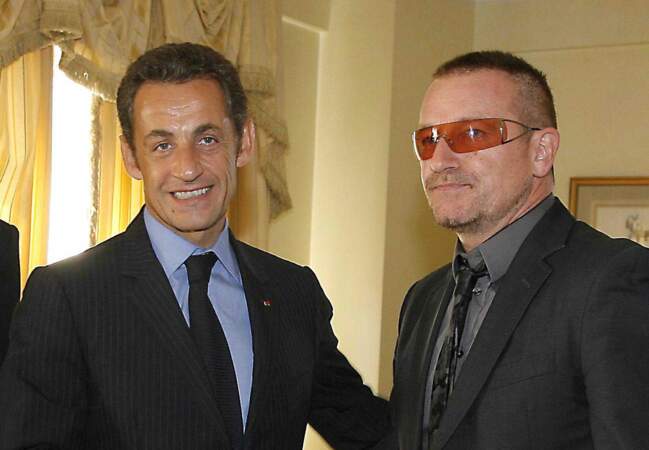 Nicolas Sarkozy et Bono