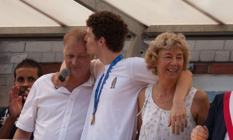 Benjamin Pavard et ses parents Frédéric et Nathalie Pavard 