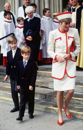 Princesse Diana, princes William et Harry