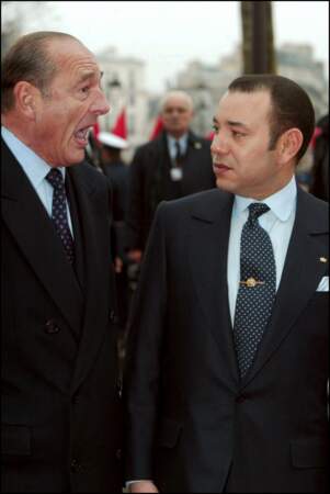 Jacques Chirac et le roi Mohammed VI, à Paris, le 20 décembre 2002.