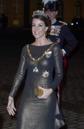 Marie de Danemark à la soirée du nouvel an à Copenhague le 1er janvier 2017