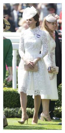 Kate Middleton en Alexander McQueen au Royal Ascot, le 20 juin 2017