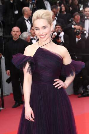 Emilia Clarke a bien senti la tendance du moment avec cette robe en tulle lors du festival de Cannes 2018.