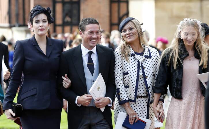 Liv Tyler, Kate Moss et sa fille Lila Grace au mariage d'Eugénie d'York