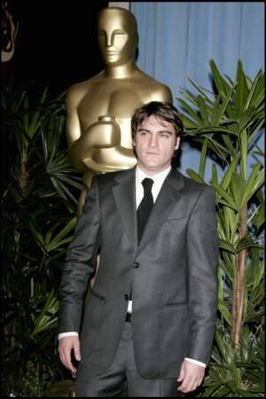 Joaquin Phoenix au déjeuner des nominés aux Oscars, en 2006