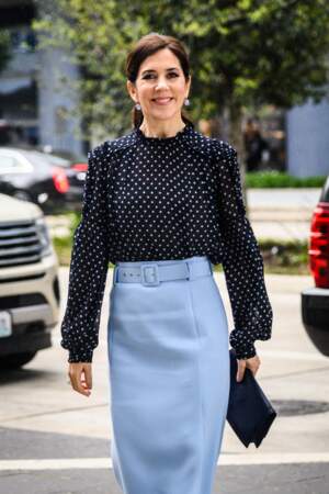 La princesse Mary du Danemark a aussi craqué pour cette jupe pastel le 13 mars 2019