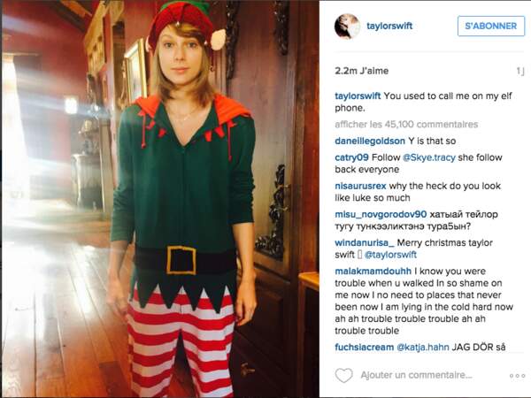 Joyeux Noël Taylor Swift en Elfe