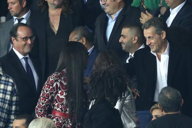 Naomi Campbell salue Nicolas Sarkozy, le mari de sa grande copine Carla Bruni