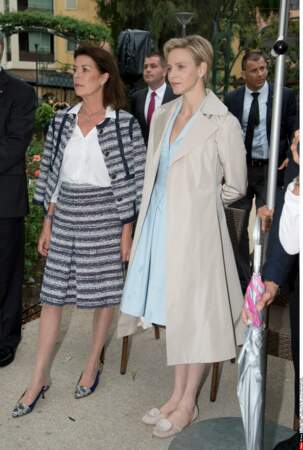 Preppy cool, lors de l'inauguration de la Roseraie Princesse-Grace, le 14 juin 2014.