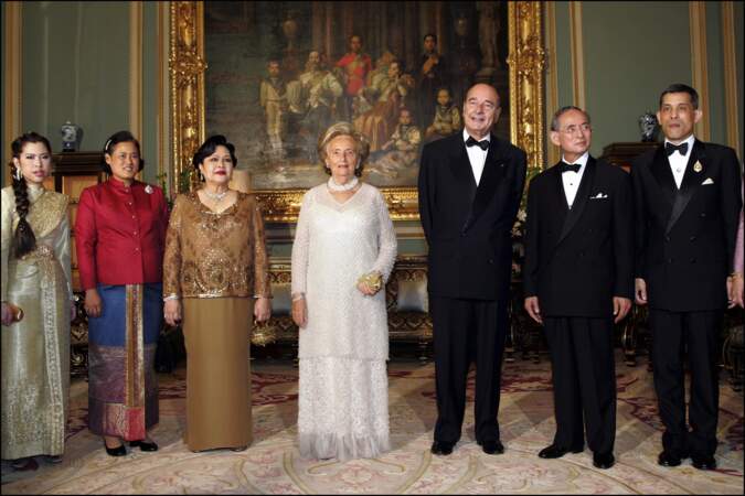 En compagnie du couple Chirac en 2006