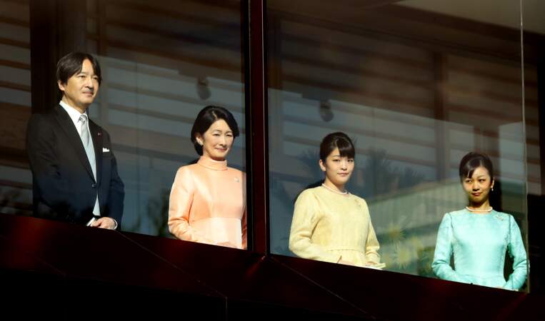 La famille royal du Japon en sortie officielle au Palais Impérial de Tokyo le 2 Janvier 2017