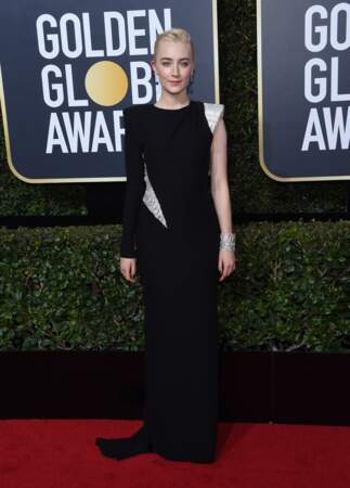 Saoirse Ronan sur le tapis rouge de la 75ème cérémonie des Golden Globe Awards 