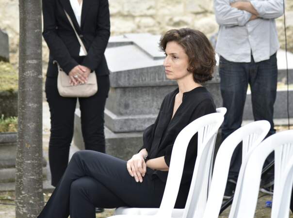 L'ancienne ministre de la Culture, Audrey Azoulay, aux obsèques de Claude Lanzmann à Paris