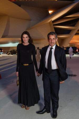 Carla Bruni et Nicolas Sarkozy assistaient à l'inauguration du Musée National du Qatar le 27 mars 2019.