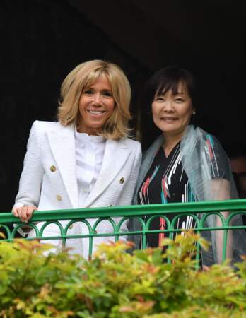 Brigitte Macron et Akie Abe, femme du premier ministre du Japon, chic à Giverny