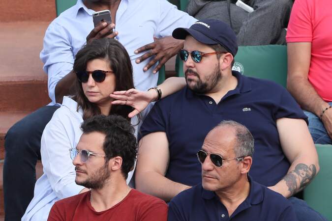 Artus et sa compagne Sarah Nasrallah à Roland Garros le 3 juin 2018
