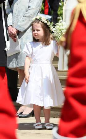 La princesse Charlotte lors du mariage de son oncle, Harry et de Meghan Markle